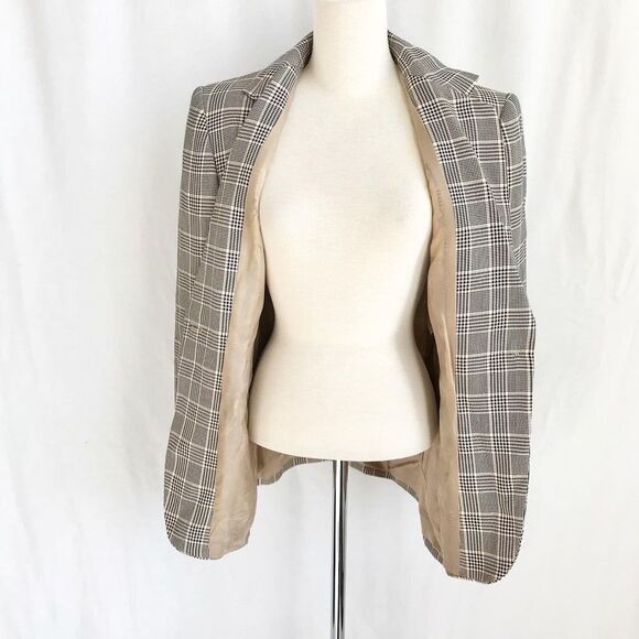 Vintage Emporio Armani plaid lined blazer size S - Picture 4 of 10